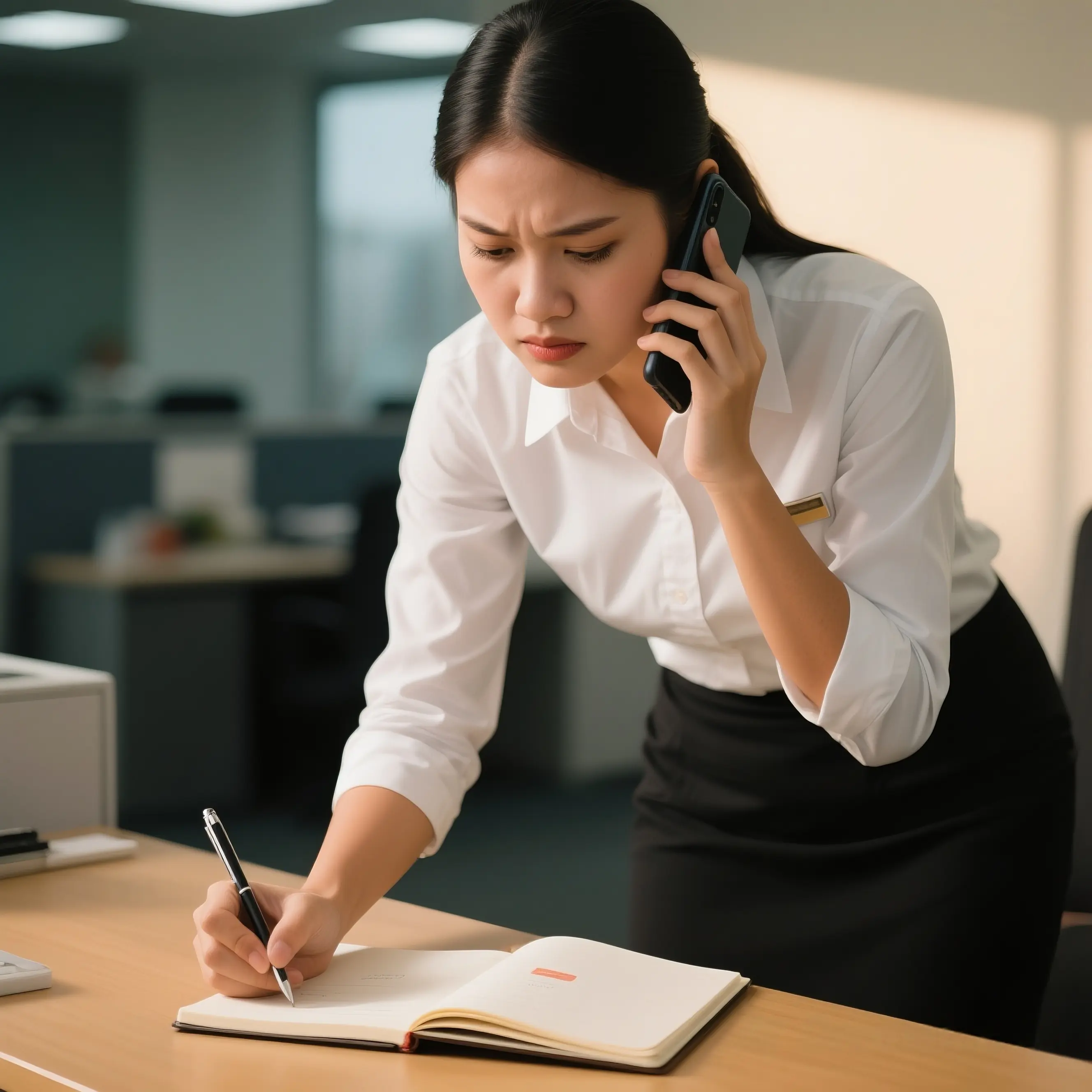 พนักงานจดคิว